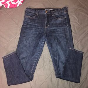 DARK BLUE HI RISE JEGGINGS